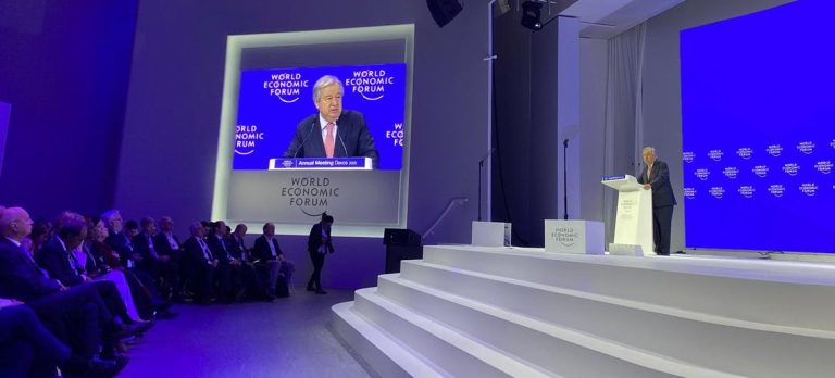 Guterres Criticizes Backsliding on Climate Commitments at Davos, Warns of Existential Threats