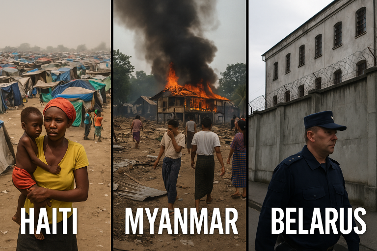 Global Update: Haiti’s Hunger Crisis Deepens, Civilian Casualties Mount in Myanmar, Belarus Urged to Investigate Prison Deaths